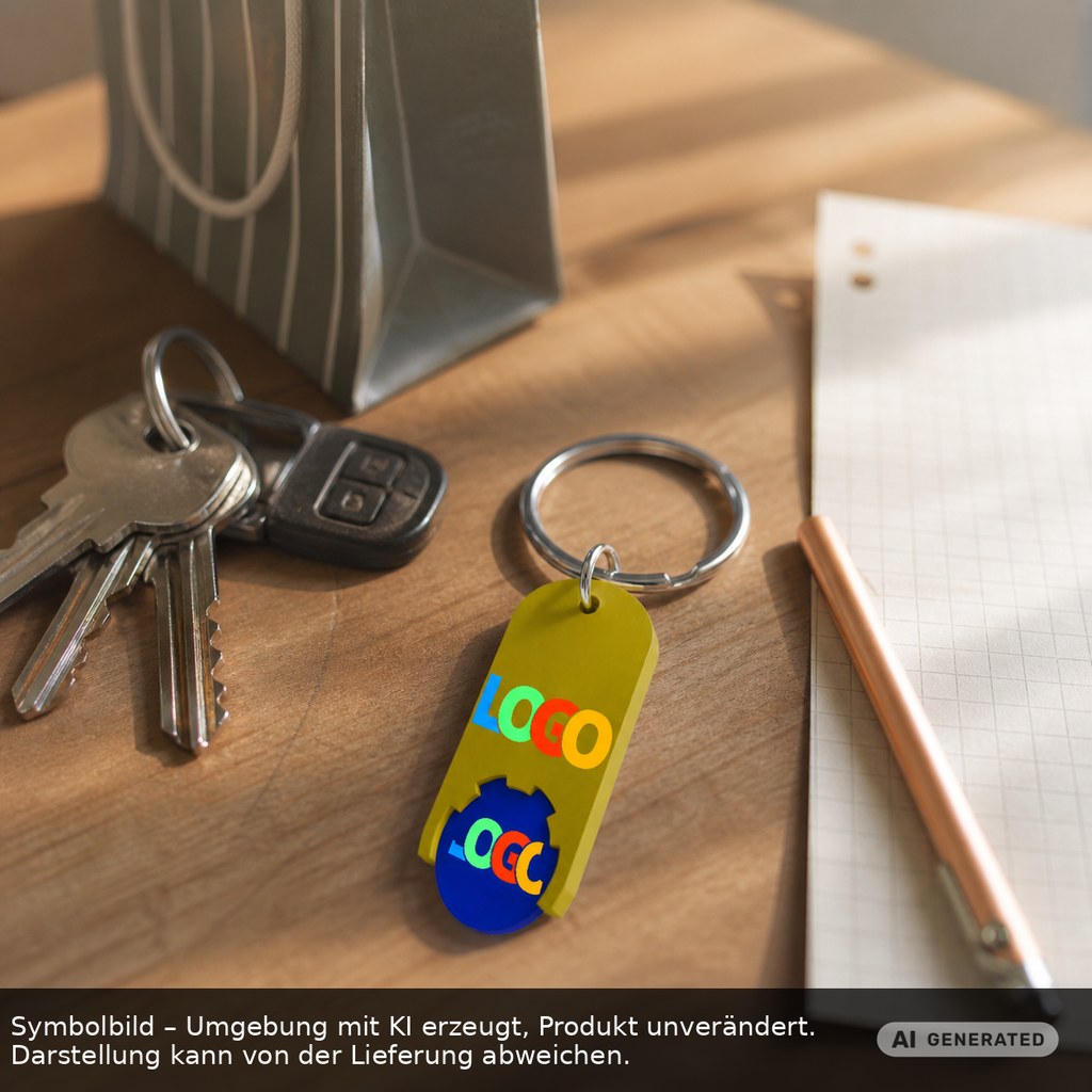 Chiphalter mit 1€-Chip "Alpha" als Werbeartikel mit Logo bedrucken