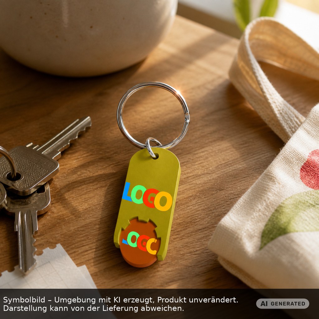 Chiphalter mit 1€-Chip "Alpha" als Werbeartikel mit Logo bedrucken