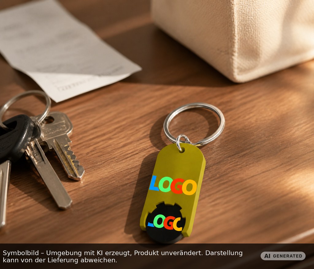 Chiphalter mit 1€-Chip "Alpha" als Werbeartikel mit Logo bedrucken