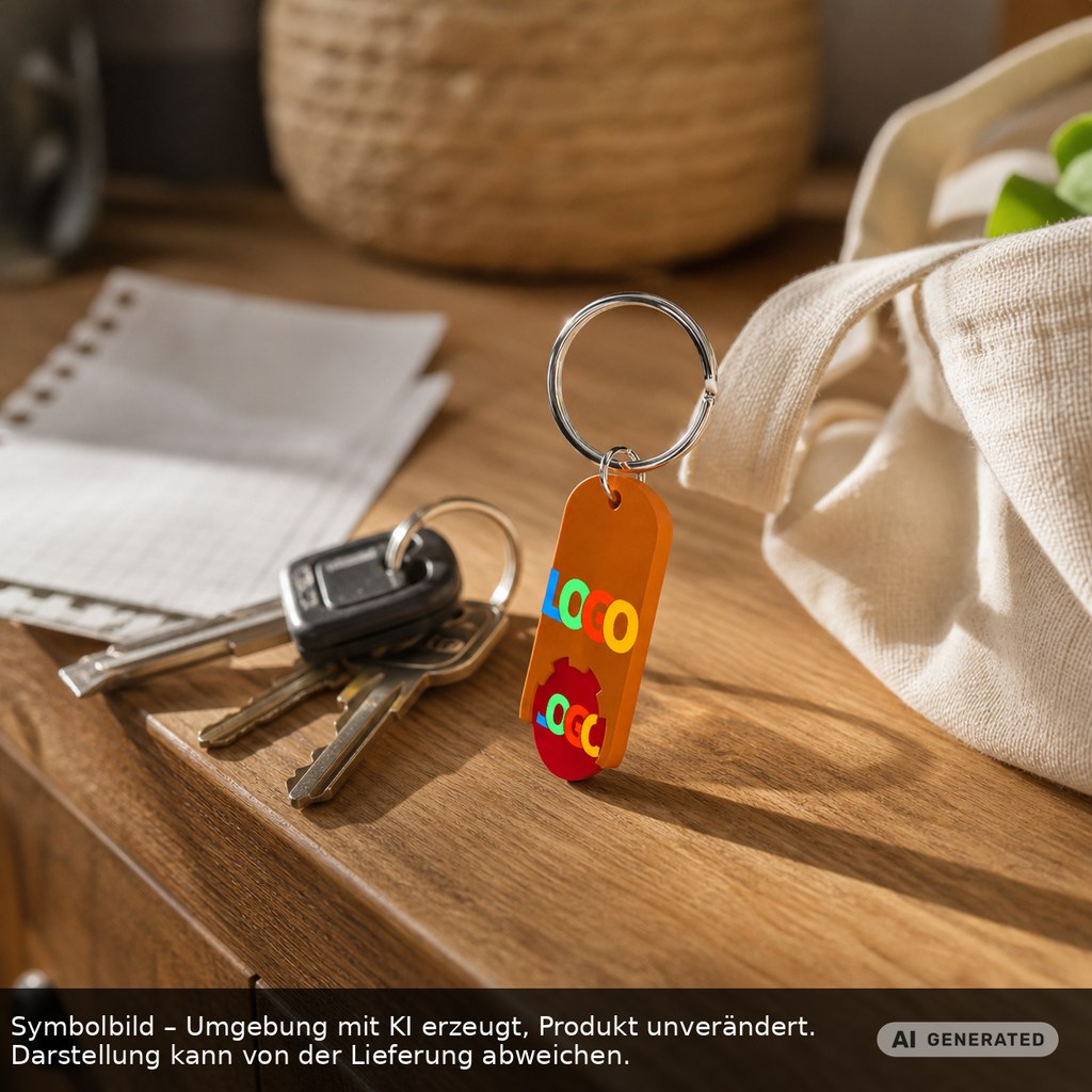 Chiphalter mit 1€-Chip "Alpha" als Werbeartikel mit Logo bedrucken
