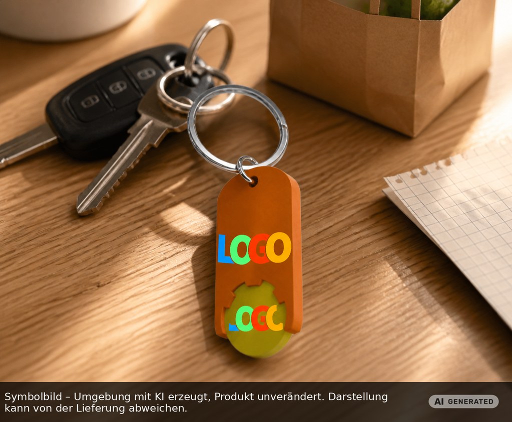 Chiphalter mit 1€-Chip "Alpha" als Werbeartikel mit Logo bedrucken