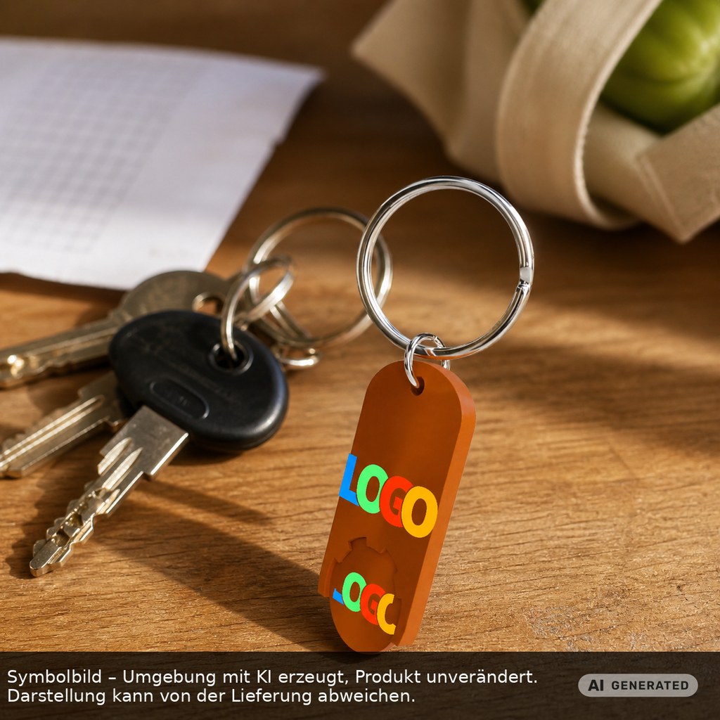 Chiphalter mit 1€-Chip "Alpha" als Werbeartikel mit Logo bedrucken
