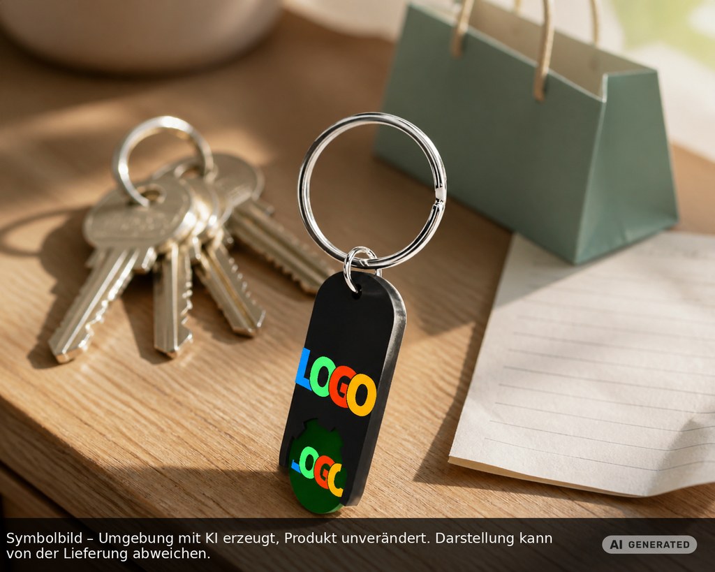 Chiphalter mit 1€-Chip "Alpha" als Werbeartikel mit Logo bedrucken