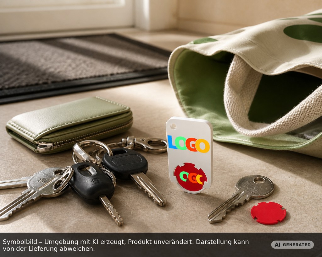 Chiphalter mit 1€-Chip "Beta" als Werbeartikel mit Logo bedrucken
