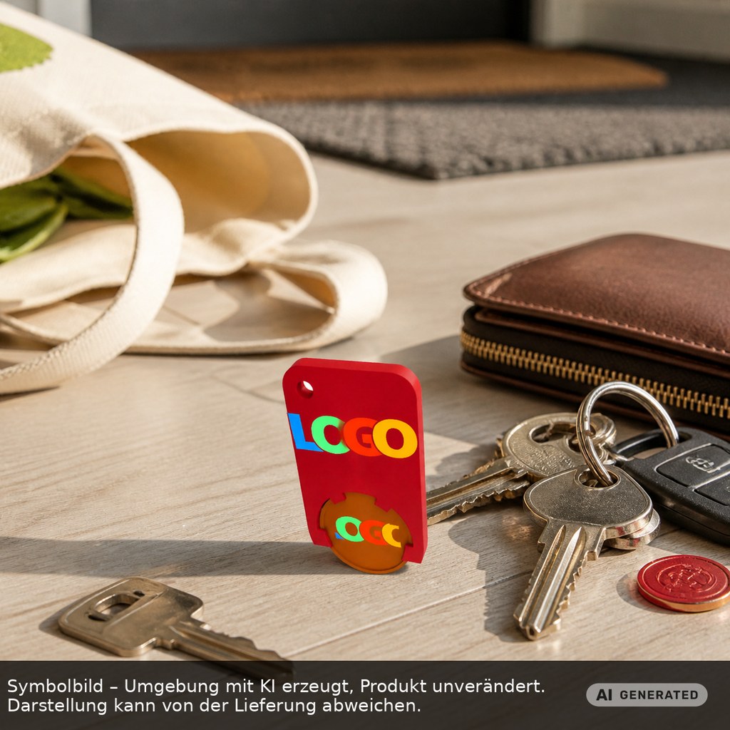 Chiphalter mit 1€-Chip "Beta" als Werbeartikel mit Logo bedrucken
