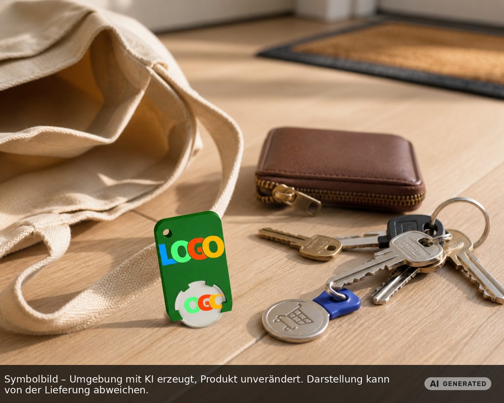 Chiphalter mit 1€-Chip "Beta" als Werbeartikel mit Logo bedrucken
