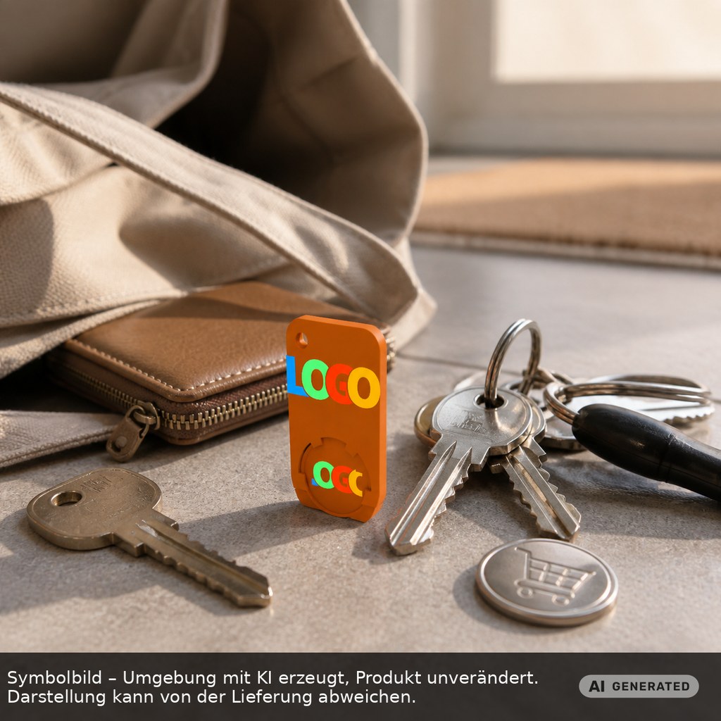 Chiphalter mit 1€-Chip "Beta" als Werbeartikel mit Logo bedrucken
