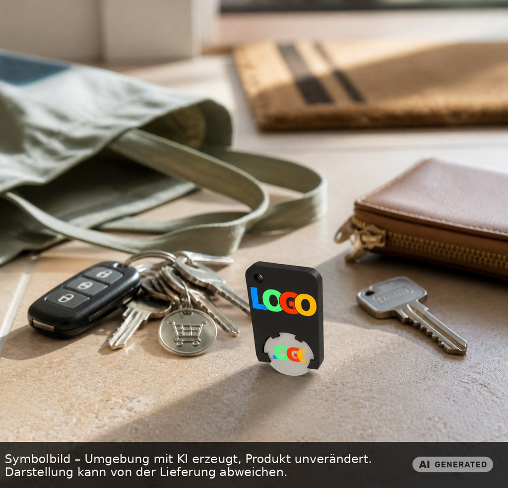 Chiphalter mit 1€-Chip "Beta" als Werbeartikel mit Logo bedrucken