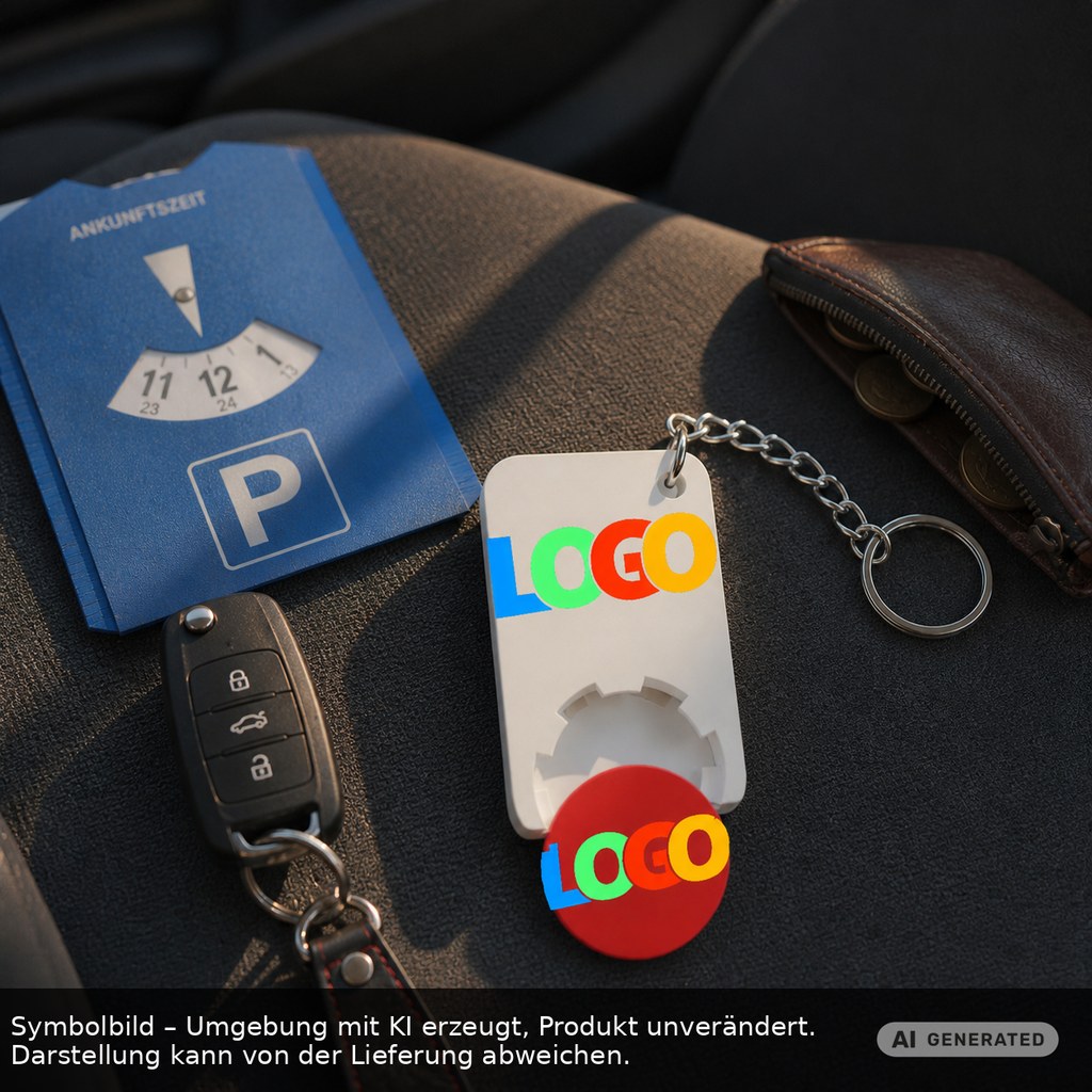 Chiphalter mit 1€-Chip "Beta" als Werbeartikel mit Logo bedrucken