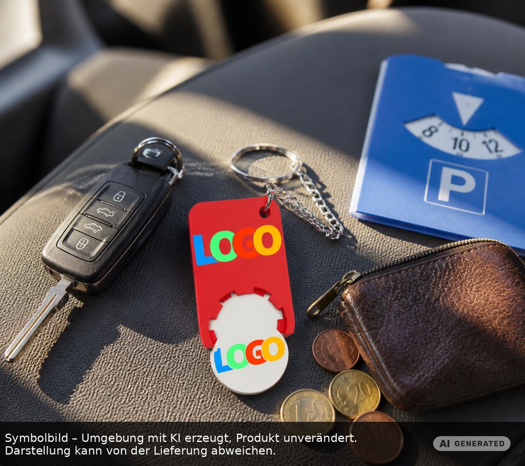 Chiphalter mit 1€-Chip "Beta" als Werbeartikel mit Logo bedrucken