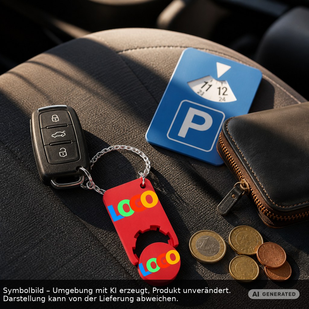 Chiphalter mit 1€-Chip "Beta" als Werbeartikel mit Logo bedrucken