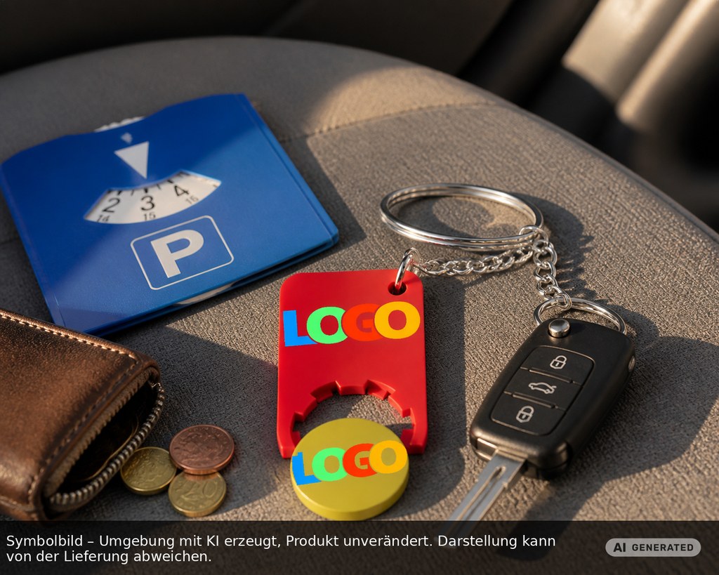 Chiphalter mit 1€-Chip "Beta" als Werbeartikel mit Logo bedrucken