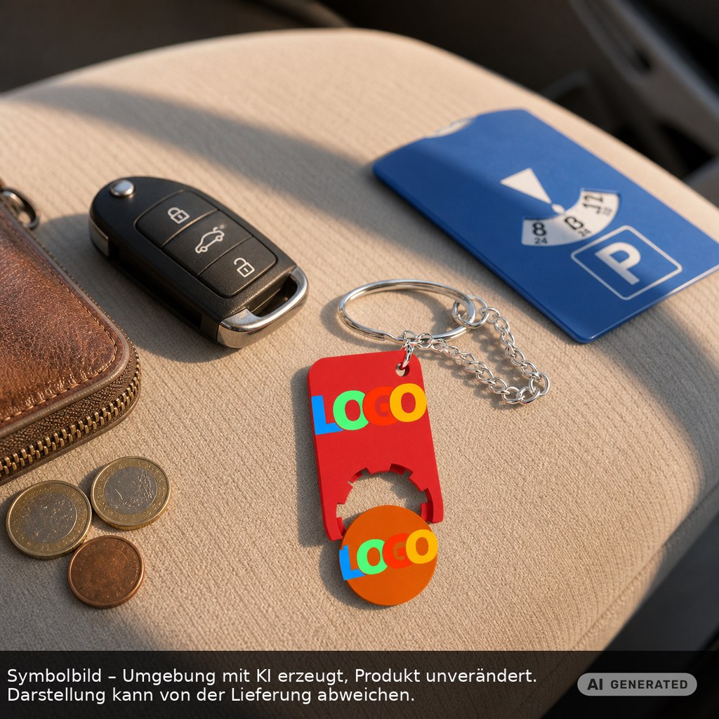 Chiphalter mit 1€-Chip "Beta" als Werbeartikel mit Logo bedrucken