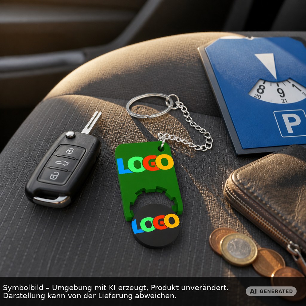 Chiphalter mit 1€-Chip "Beta" als Werbeartikel mit Logo bedrucken