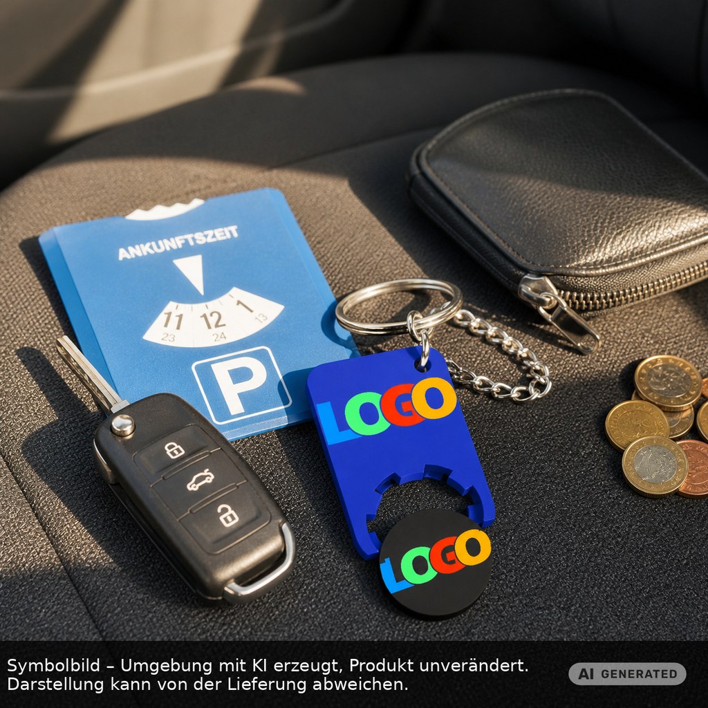 Chiphalter mit 1€-Chip "Beta" als Werbeartikel mit Logo bedrucken