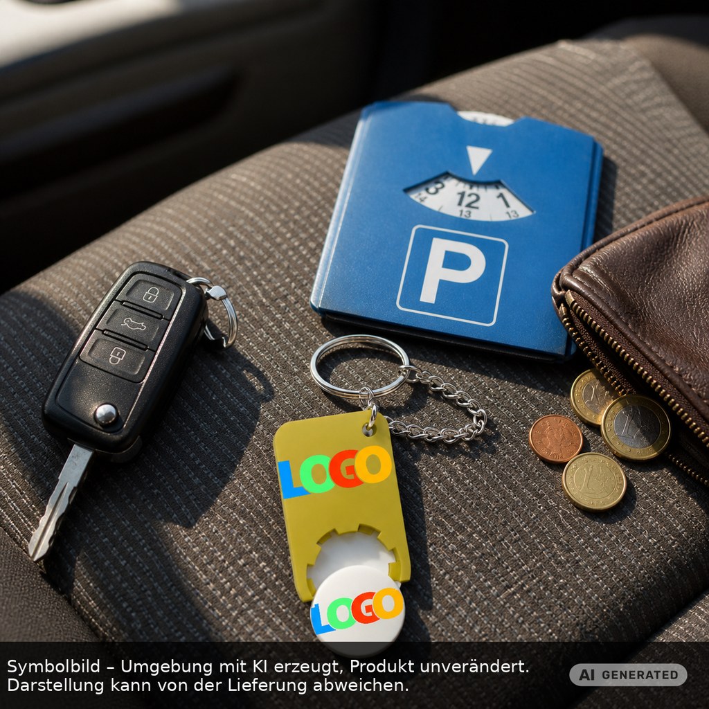 Chiphalter mit 1€-Chip "Beta" als Werbeartikel mit Logo bedrucken