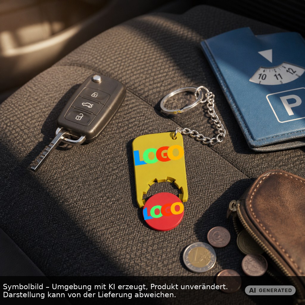 Chiphalter mit 1€-Chip "Beta" als Werbeartikel mit Logo bedrucken