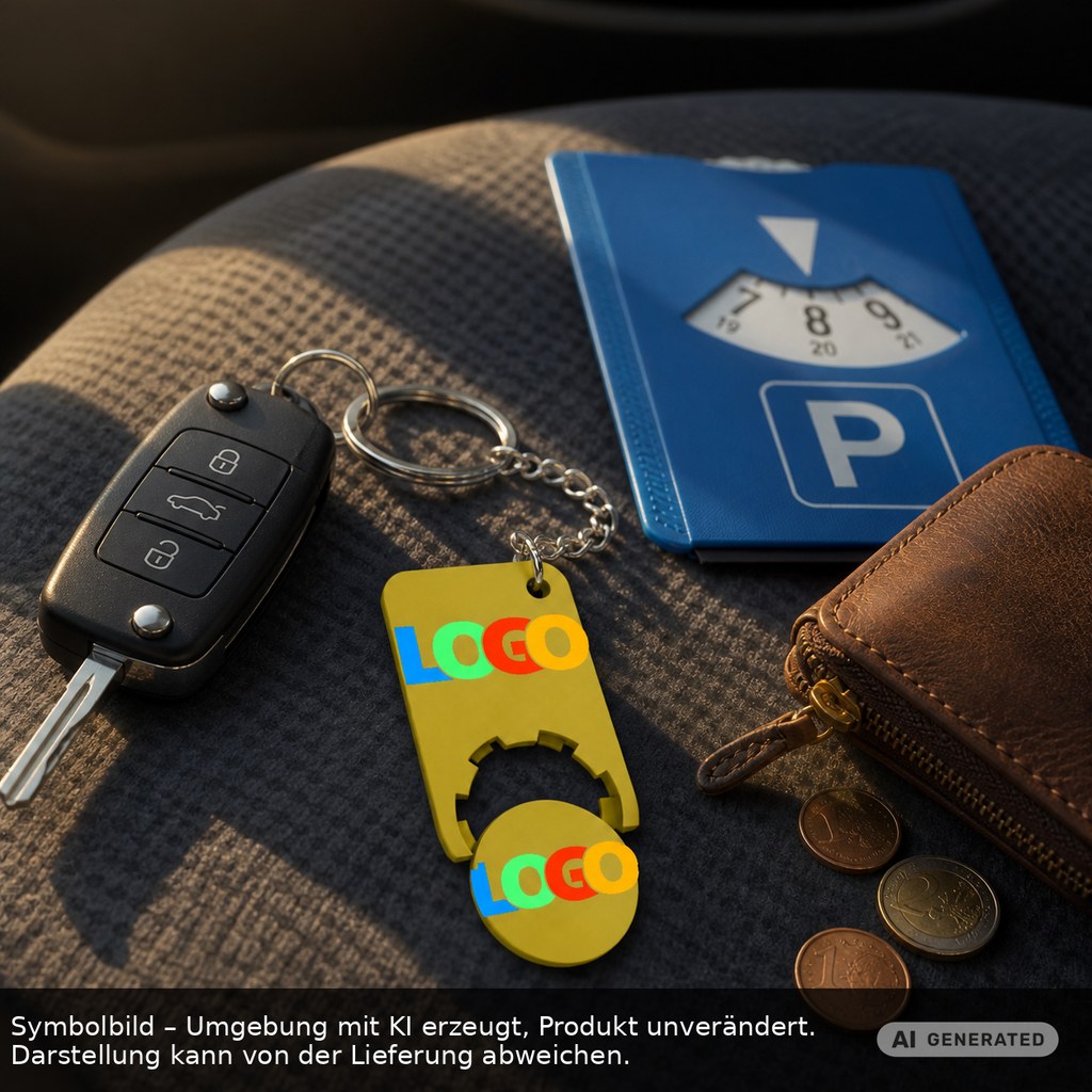Chiphalter mit 1€-Chip "Beta" als Werbeartikel mit Logo bedrucken