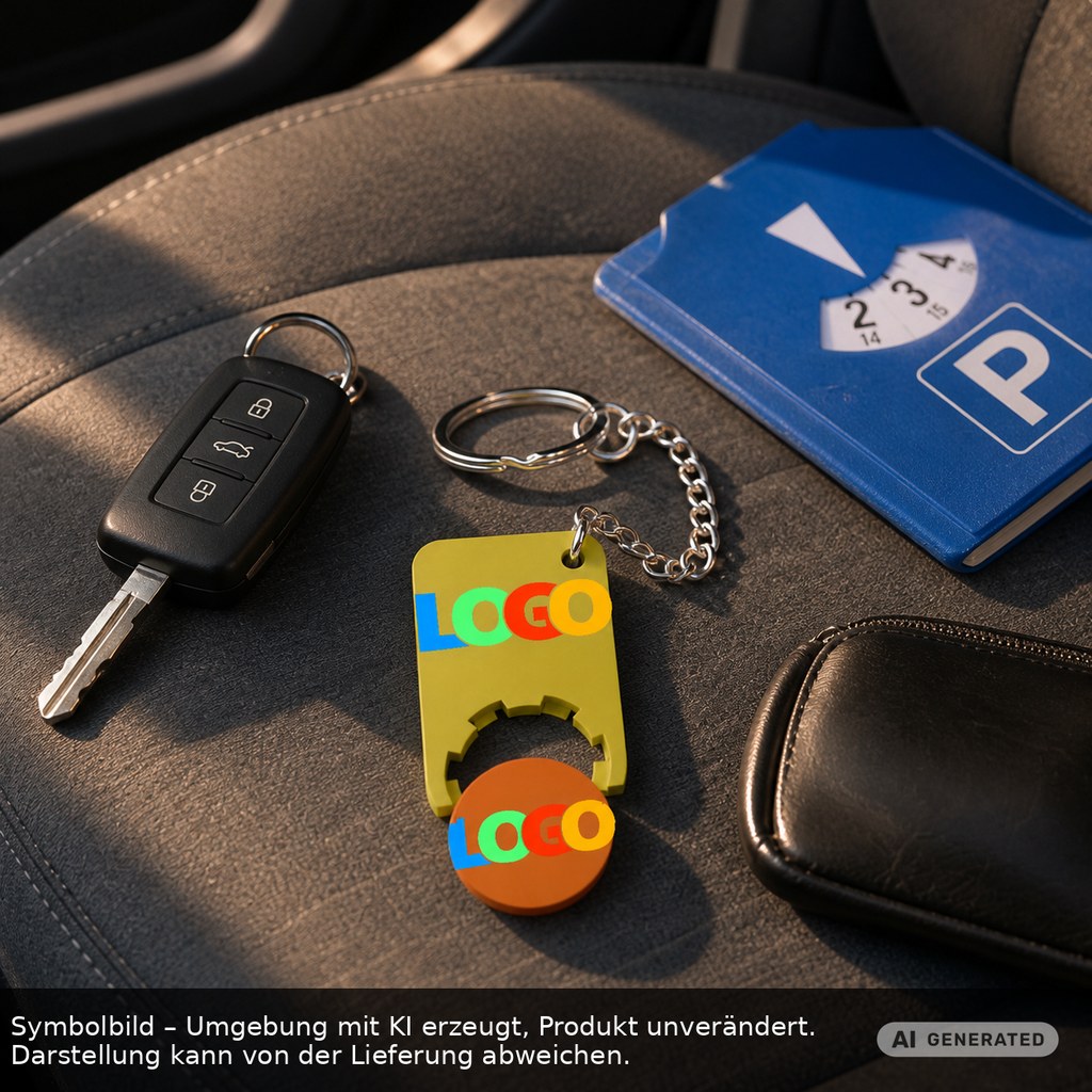 Chiphalter mit 1€-Chip "Beta" als Werbeartikel mit Logo bedrucken