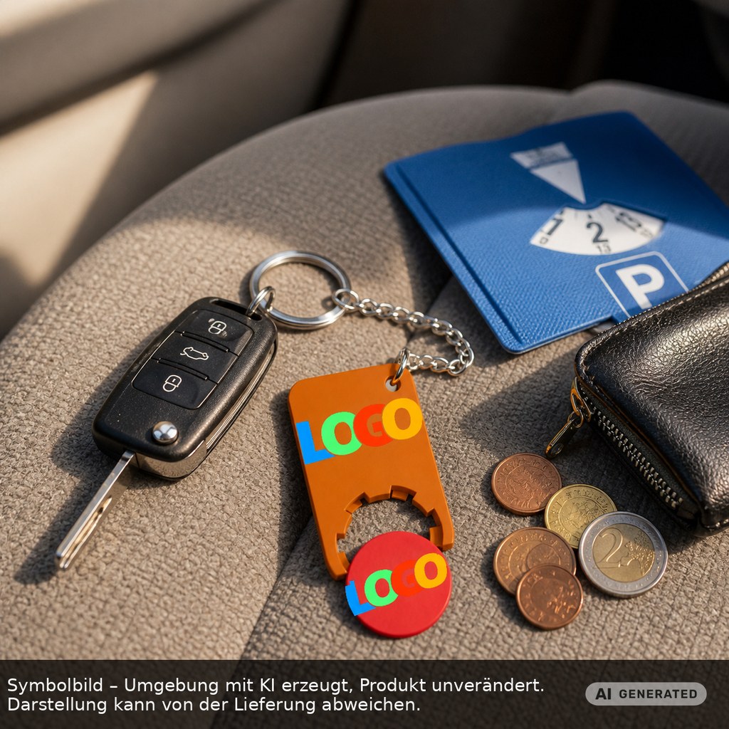 Chiphalter mit 1€-Chip "Beta" als Werbeartikel mit Logo bedrucken