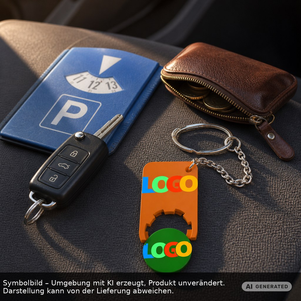 Chiphalter mit 1€-Chip "Beta" als Werbeartikel mit Logo bedrucken