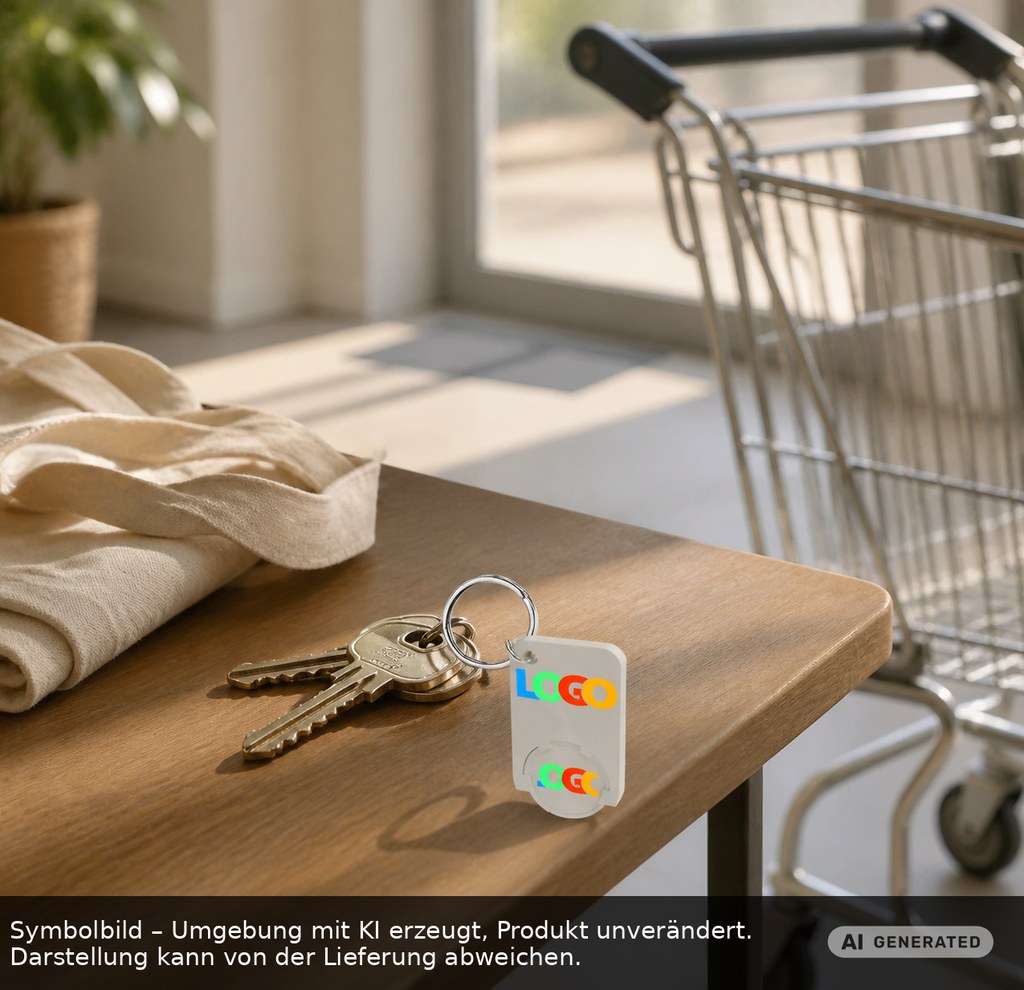 Chiphalter mit 1€-Chip "Beta" als Werbeartikel mit Logo bedrucken