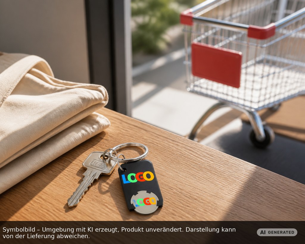 Chiphalter mit 1€-Chip "Beta" als Werbeartikel mit Logo bedrucken