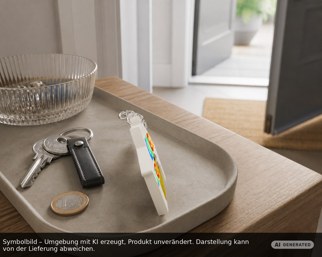 Chiphalter mit 1€-Chip "Haus" als Werbeartikel mit Logo bedrucken