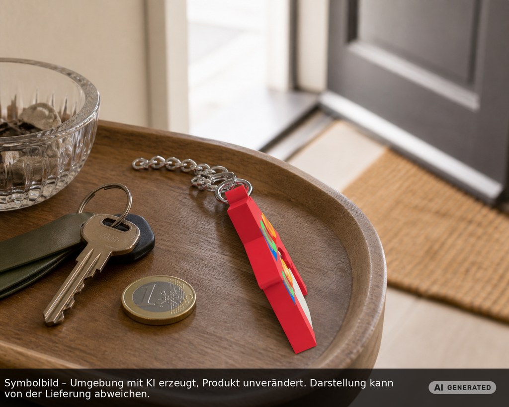 Chiphalter mit 1€-Chip "Haus" als Werbeartikel mit Logo bedrucken