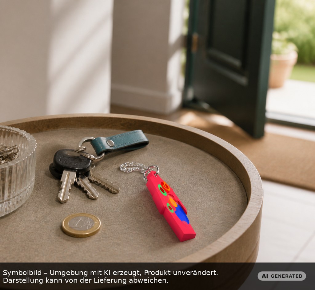 Chiphalter mit 1€-Chip "Haus" als Werbeartikel mit Logo bedrucken
