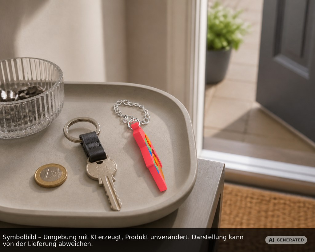 Chiphalter mit 1€-Chip "Haus" als Werbeartikel mit Logo bedrucken