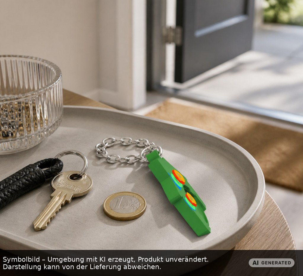 Chiphalter mit 1€-Chip "Haus" als Werbeartikel mit Logo bedrucken