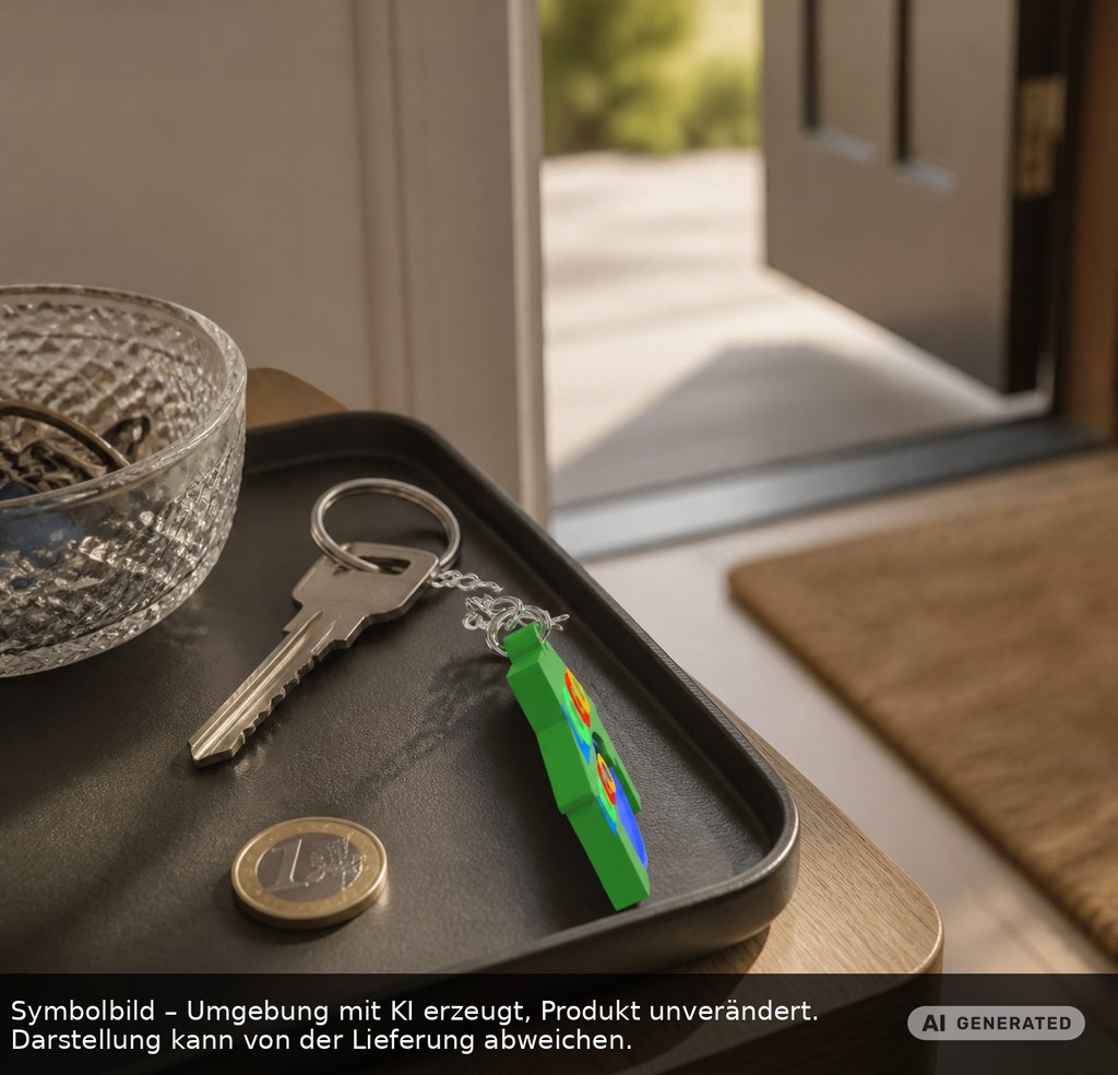 Chiphalter mit 1€-Chip "Haus" als Werbeartikel mit Logo bedrucken