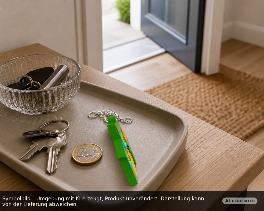 Chiphalter mit 1€-Chip "Haus" als Werbeartikel mit Logo bedrucken