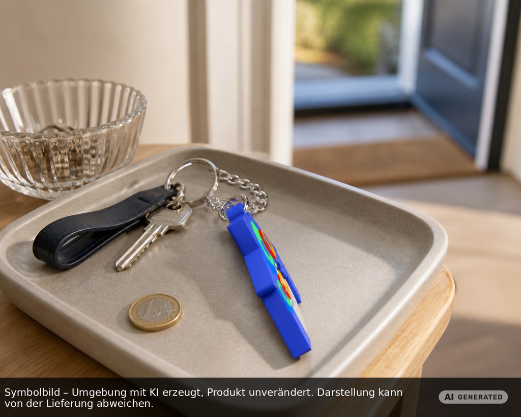 Chiphalter mit 1€-Chip "Haus" als Werbeartikel mit Logo bedrucken
