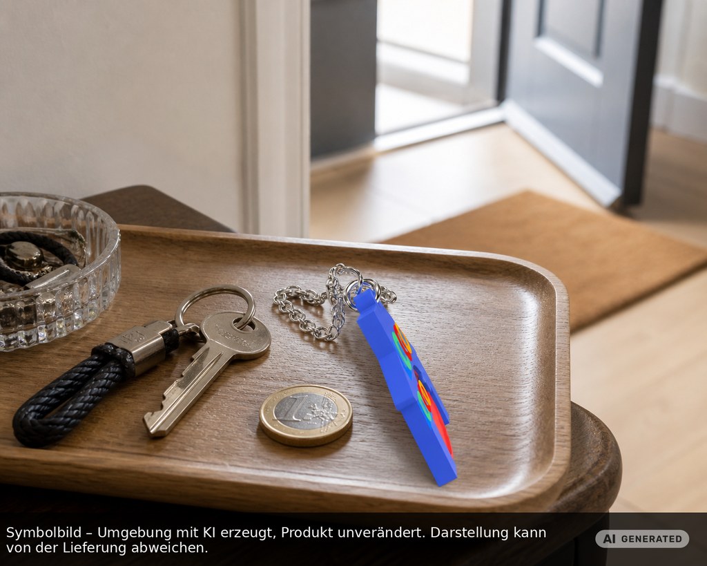 Chiphalter mit 1€-Chip "Haus" als Werbeartikel mit Logo bedrucken