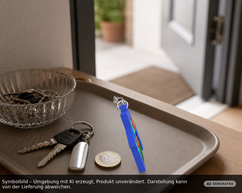 Chiphalter mit 1€-Chip "Haus" als Werbeartikel mit Logo bedrucken