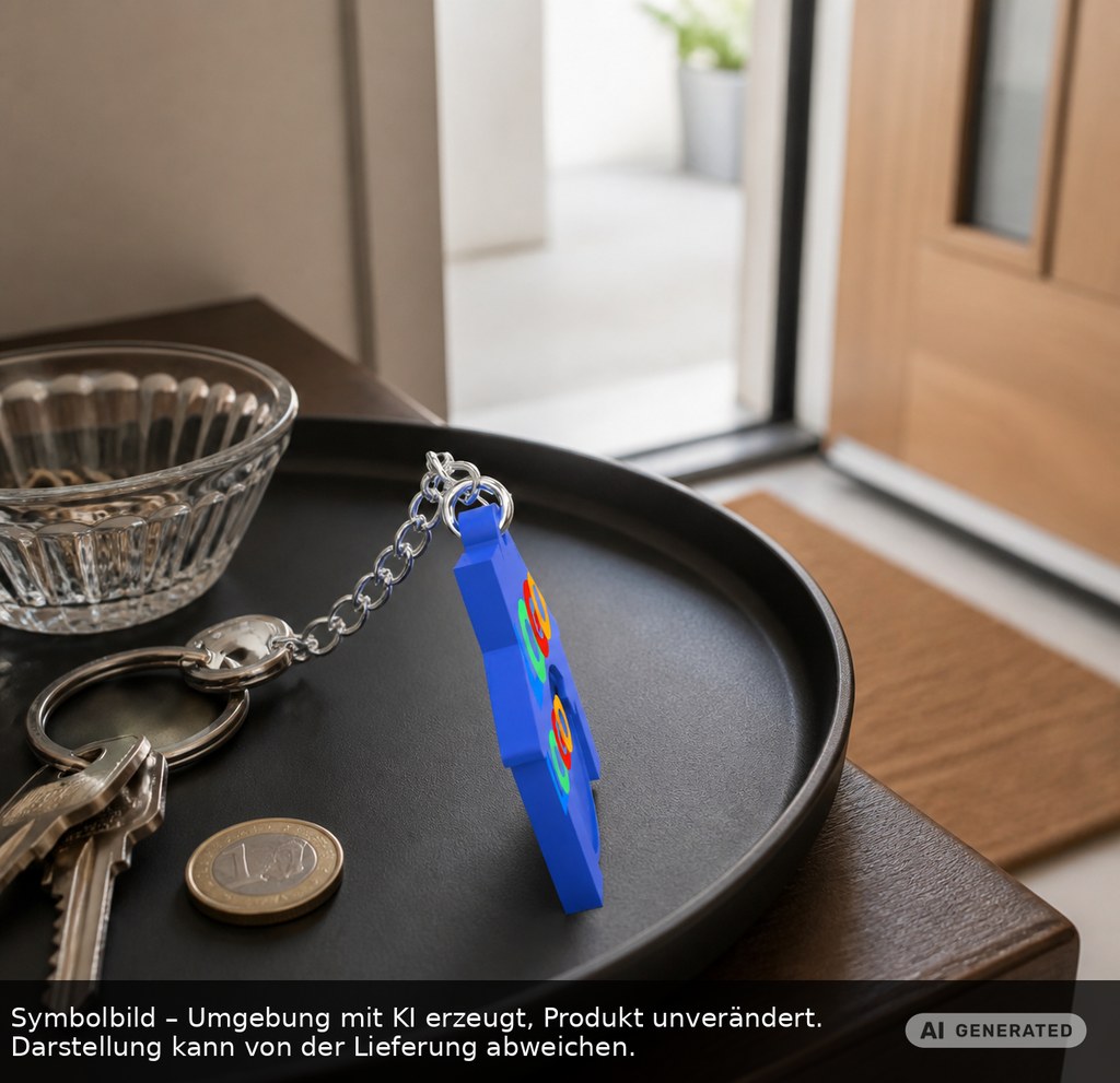 Chiphalter mit 1€-Chip "Haus" als Werbeartikel mit Logo bedrucken
