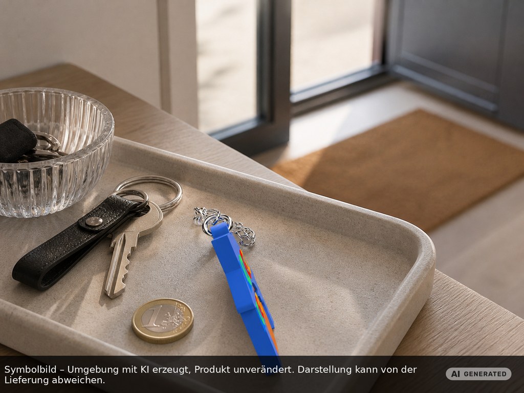 Chiphalter mit 1€-Chip "Haus" als Werbeartikel mit Logo bedrucken