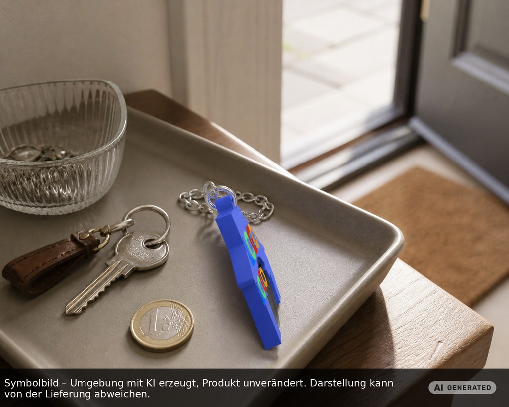 Chiphalter mit 1€-Chip "Haus" als Werbeartikel mit Logo bedrucken