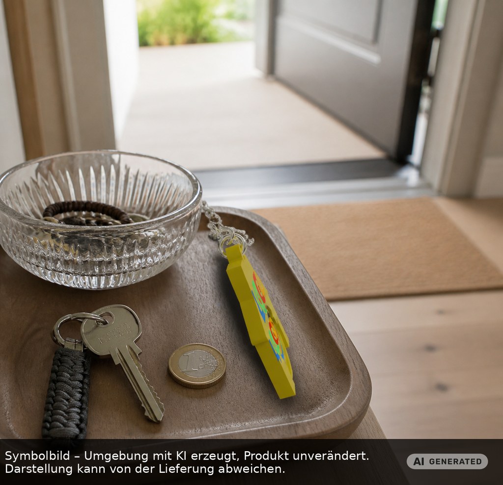 Chiphalter mit 1€-Chip "Haus" als Werbeartikel mit Logo bedrucken