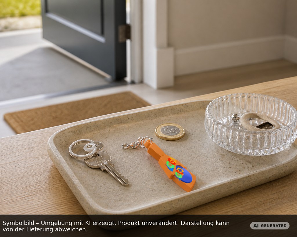 Chiphalter mit 1€-Chip "Haus" als Werbeartikel mit Logo bedrucken