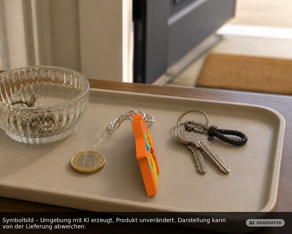 Chiphalter mit 1€-Chip "Haus" als Werbeartikel mit Logo bedrucken