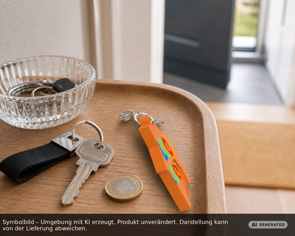 Chiphalter mit 1€-Chip "Haus" als Werbeartikel mit Logo bedrucken