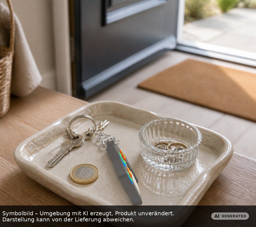 Chiphalter mit 1€-Chip "Haus" als Werbeartikel mit Logo bedrucken