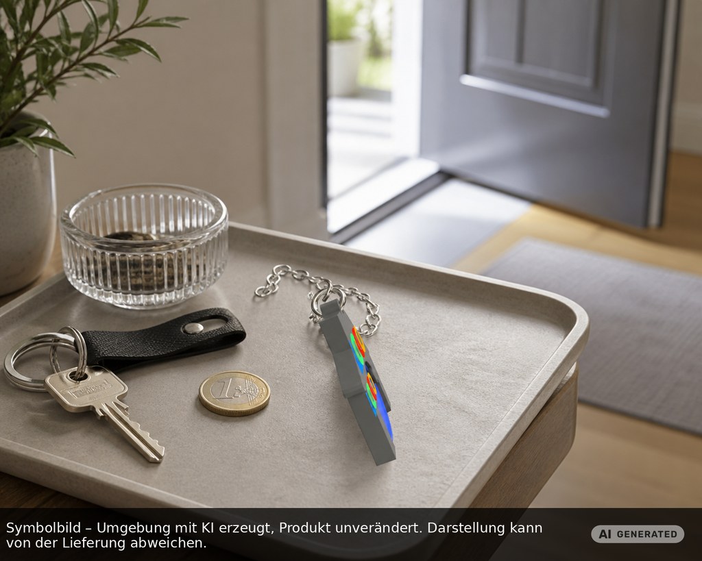 Chiphalter mit 1€-Chip "Haus" als Werbeartikel mit Logo bedrucken