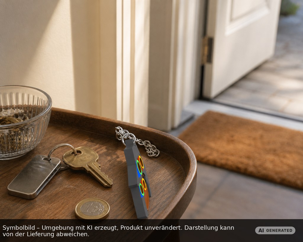 Chiphalter mit 1€-Chip "Haus" als Werbeartikel mit Logo bedrucken