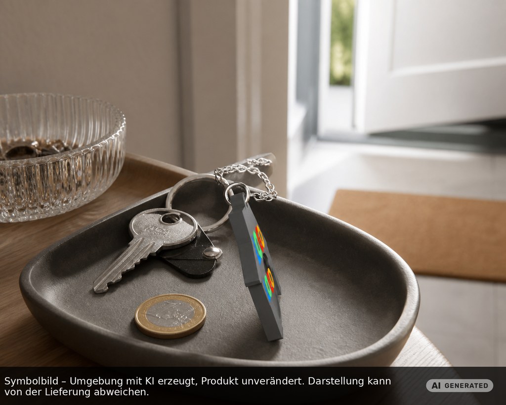 Chiphalter mit 1€-Chip "Haus" als Werbeartikel mit Logo bedrucken