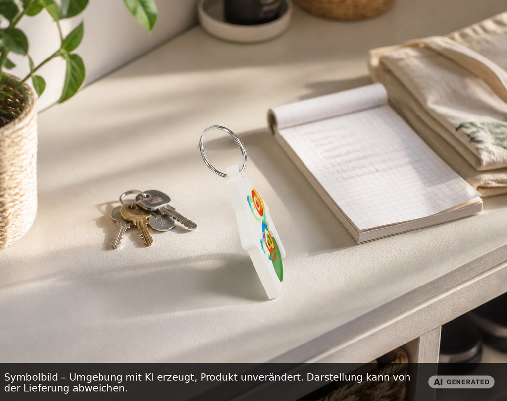 Chiphalter mit 1€-Chip "Haus" als Werbeartikel mit Logo bedrucken