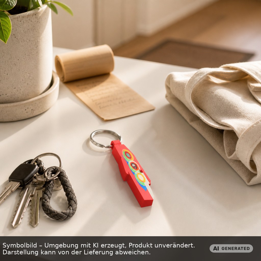 Chiphalter mit 1€-Chip "Haus" als Werbeartikel mit Logo bedrucken